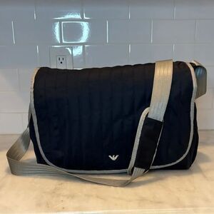 Armani Emporio Navy Blue Designer Baby Diaper Weekender Messenger Bag Set